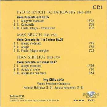 3CD/Dobozkészlet Ivry Gitlis: The Art Of Ivry Gitlis Violin Concertos