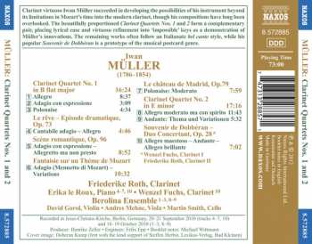CD Berolina Ensemble: Clarinet Quartets Nos. 1 And 2