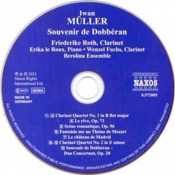 CD Berolina Ensemble: Clarinet Quartets Nos. 1 And 2