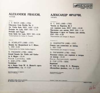 LP Johann Sebastian Bach: Alexander Frauchi = Александр Фраучи