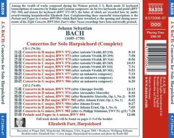 2CD Johann Sebastian Bach: Concertos For Solo Harpsichord (Complete)