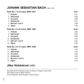 CD Johann Sebastian Bach: The Cello Suites Nos 1 - 3