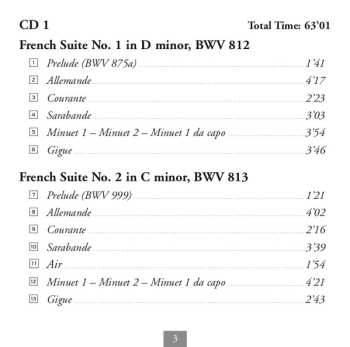 3CD Johann Sebastian Bach: The Six French Suites, BWV 812-817 / Little Preludes BWV 924-943