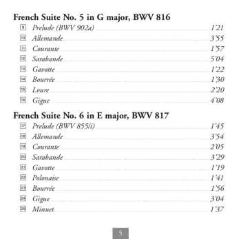 3CD Johann Sebastian Bach: The Six French Suites, BWV 812-817 / Little Preludes BWV 924-943