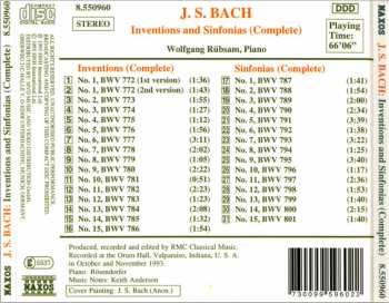 CD Johann Sebastian Bach: Inventions And Sinfonias (Complete)
