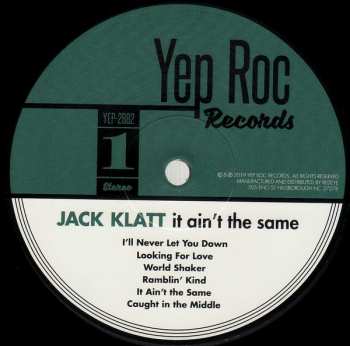 LP Jack Klatt: It Ain't The Same