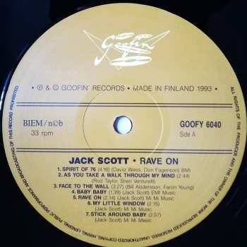 LP Jack Scott: Rave On