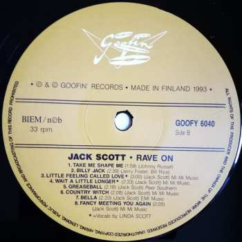 LP Jack Scott: Rave On