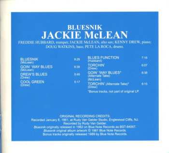CD Jackie McLean: Bluesnik