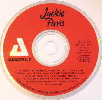 CD Jackie Paris: Jackie Paris