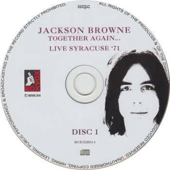 2CD Jackson Browne: Live Syracuse '71