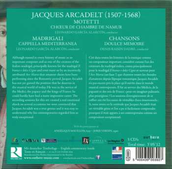 3CD/Dobozkészlet Cappella Mediterranea: Motetti - Madrigali - Chansons