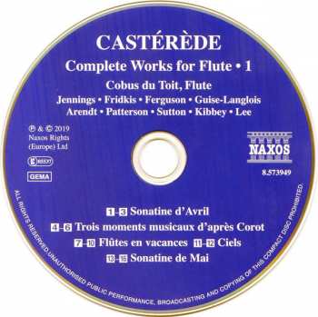 CD Jacques Casterède: Complete Works For Flute • 1