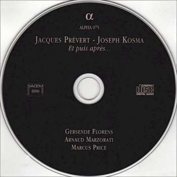 CD Jacques Prévert: Et Puis Après...