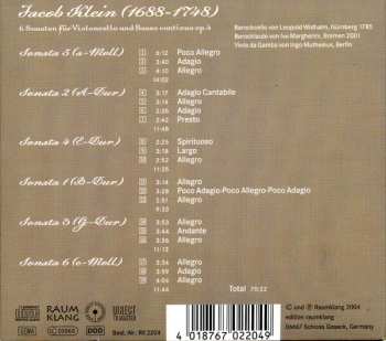 CD Kristin Von Der Goltz: 6 Sonaten Für Violoncello And Basso Continuo Op.4