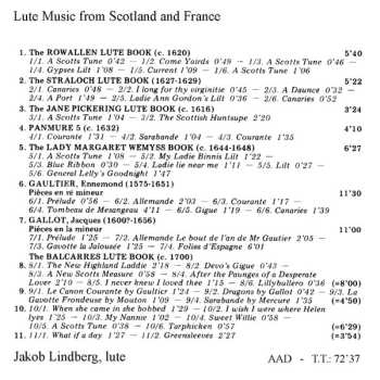 CD Jakob Lindberg: Lute Music From Scotland And France