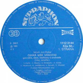 LP The Czech Philharmonic Orchestra: Česká Mše Vánoční (Czech Christmas Mass)