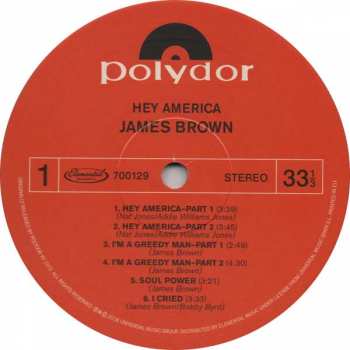 LP James Brown: Hey America LTD
