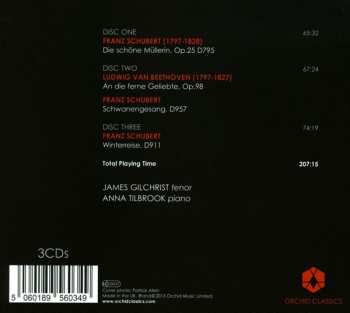 3CD/Dobozkészlet Franz Schubert: Song Cycles: Die Schöne Müllerin・Winterreise・Schwanengesang