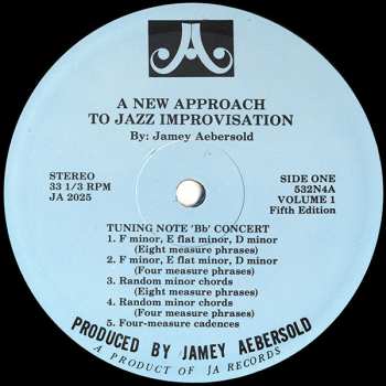 LP Jamey Aebersold: A New Approach To Jazz Improvisation