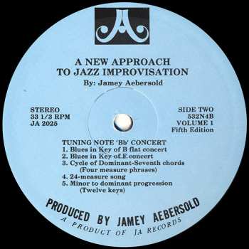 LP Jamey Aebersold: A New Approach To Jazz Improvisation