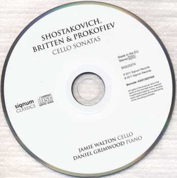 CD Sergei Prokofiev: Cello Sonatas