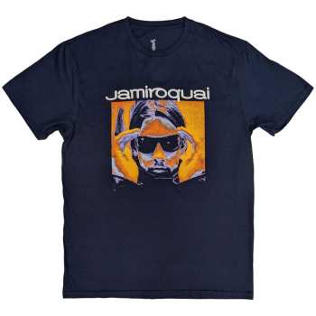Merch Jamiroquai: Jamiroquai Unisex T-shirt: Orange Glow (navy Blue) (small) S