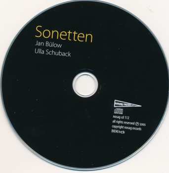 CD Jan Bülow: Sonetten