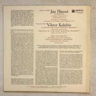 LP The Czech Philharmonic Orchestra: Hanuš, Kalabis: VI. Symfonie, V. Symfonie