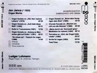CD Ludger Lohmann: Organ Works