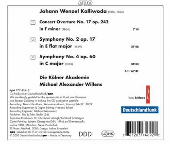 CD Jan Kalivoda: Symphonies Nos. 2 & 4