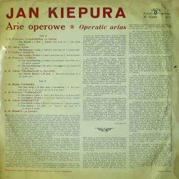 LP Jan Kiepura: Arie Operowe (Operatic Arias)