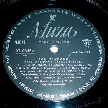 LP Jan Kiepura: Arie Operowe (Operatic Arias)