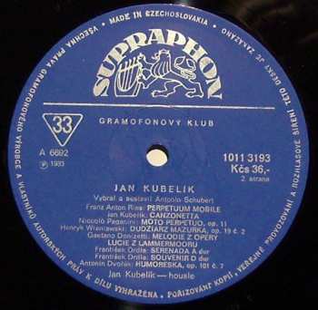 LP Jan Kubelík: The Immortal Art Of Jan Kubelík