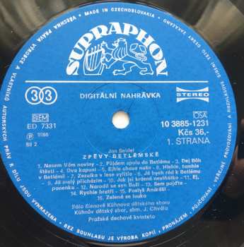 LP Jan Seidel: Zpěvy Betlémské (Bethlehem Songs)