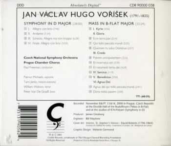 CD Jan Václav Hugo Voříšek: Symphony In D • Mass In B-Flat