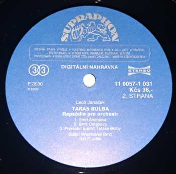 LP Leoš Janáček: Symfonietta / Taras Bulba