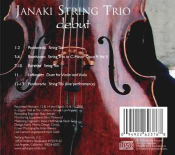 CD Janaki String Trio: Debut