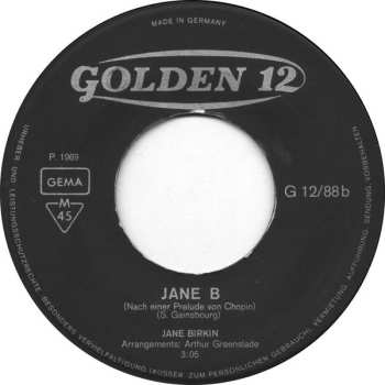 SP Serge Gainsbourg: Je T'aime... Moi Non Plus / Jane B.