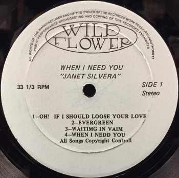 CD Janet Silvera: When I Need You