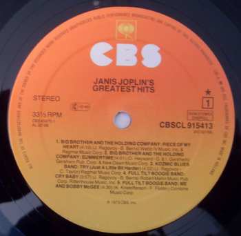 LP Janis Joplin: Janis Joplin's Greatest Hits