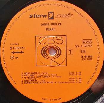 LP Janis Joplin: Pearl
