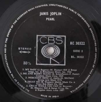 LP Janis Joplin: Pearl