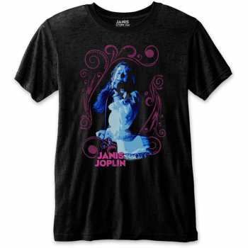 Merch Janis Joplin: Póló Floral Frame 