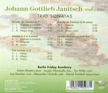CD Johann Gottlieb Janitsch: Trio Sonatas