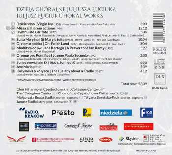 CD Chor Filharmonii Częstochowskiej Collegium Cantorum: Choral Works