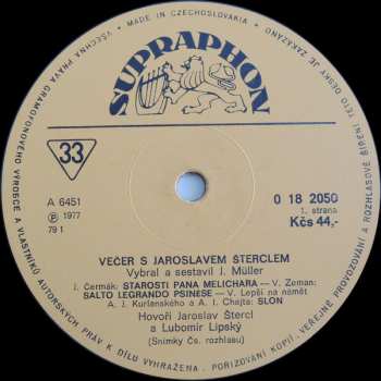 LP Jaroslav Štercl: Večer S Jaroslavem Šterclem