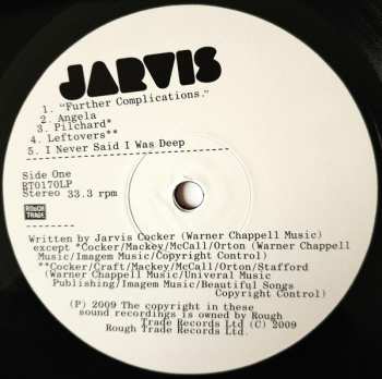 2LP Jarvis Cocker: Further Complications