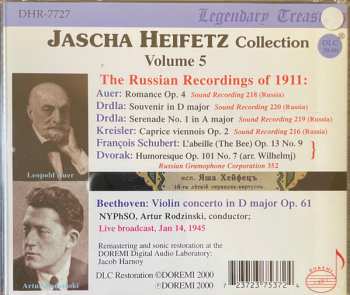 CD Ludwig van Beethoven: Collection Vol.5: The Russian Recordings 1911 / Violin Concerto 1945