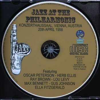 CD Ella Fitzgerald: Konzerthaussaal Vienna 20th Of April 1958